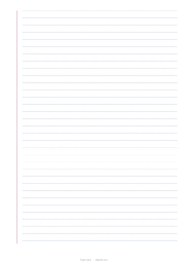 Papier ligné à imprimer, format A4