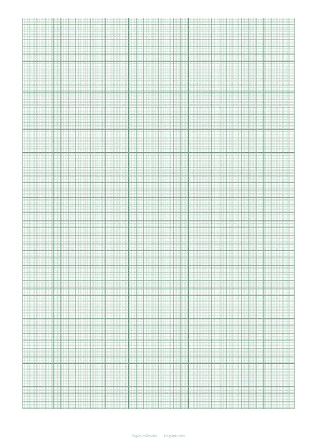 Papier millimétré à imprimer, format A4
