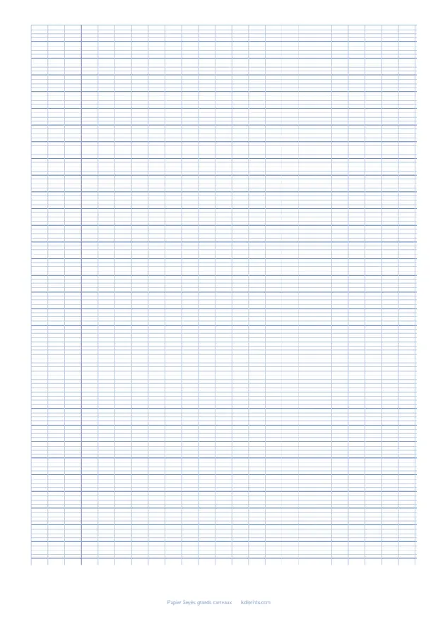 Papier Seyès à imprimer, format A4